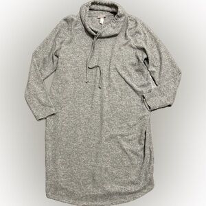 Ingrid & Isabel Cozy Gray Cowl Neck Grey Dress. Size L